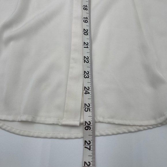 Ralph Lauren Women Blouse Long Sleeve Lace Front Size XL Polyester Cream Color - Picture 11 of 12